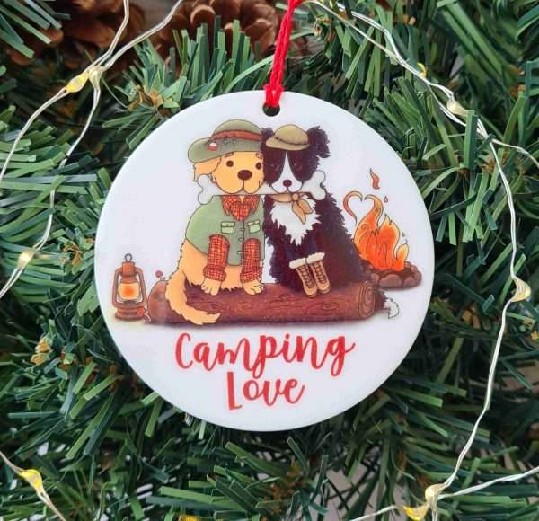 dog camping bauble