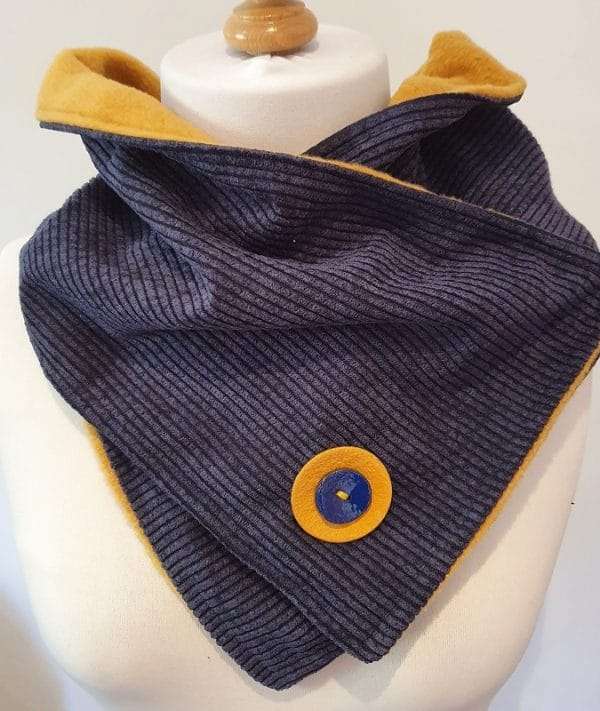 Handmade fleece lined neck warmer