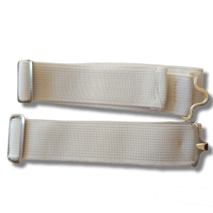 Elasticated Sock Garters White