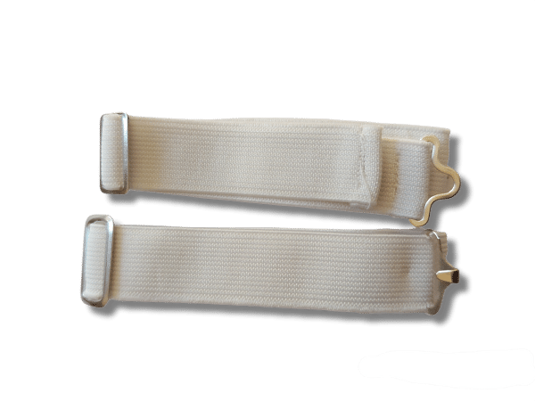 Elasticated Sock Garters White