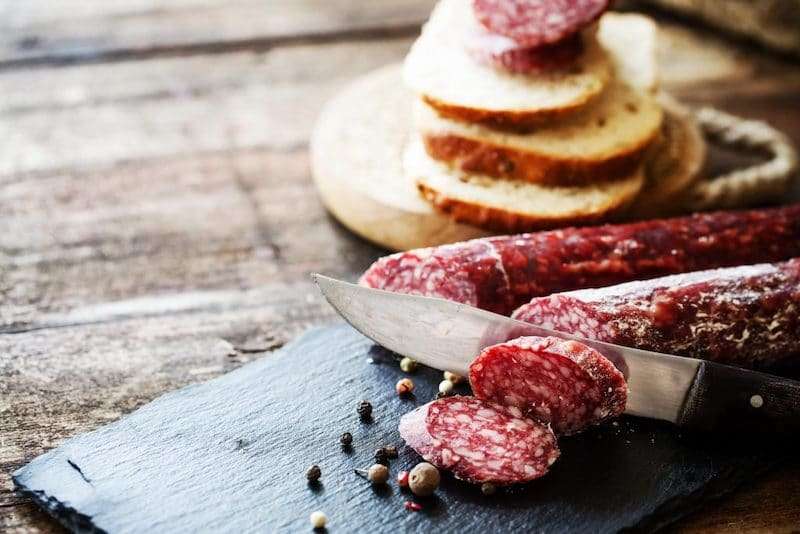 Sloe and garlic wild venison salami scaled 1 1024x683 1 The Black Farmer Charcuterie Tasting box is perfect for any get together as a tasty starter or simply a delicious snack or unique gift. <h4 class="bundled_product_title product_title"></h4>  