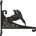 Pheasant Ornamental Scroll Hanging Bracket