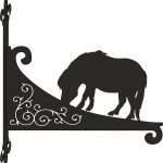 Shetland Pony Ornamental Scroll Hanging Bracket