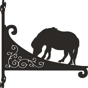 Shetland Pony Ornamental Scroll Hanging Bracket