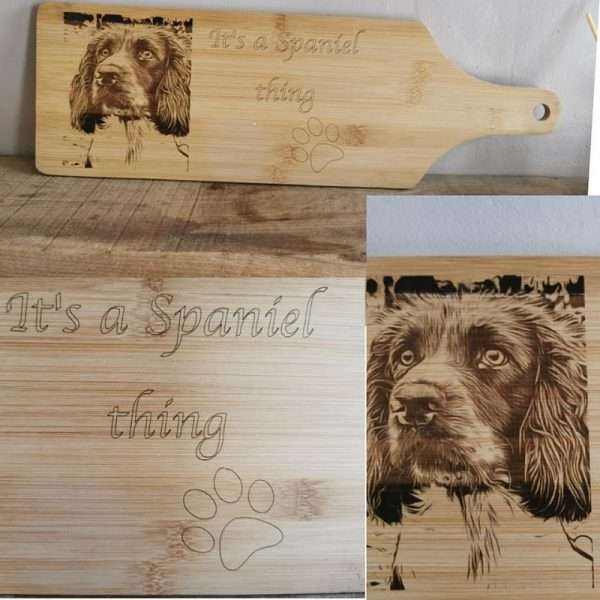 Spaniel Bamboo Serving Board