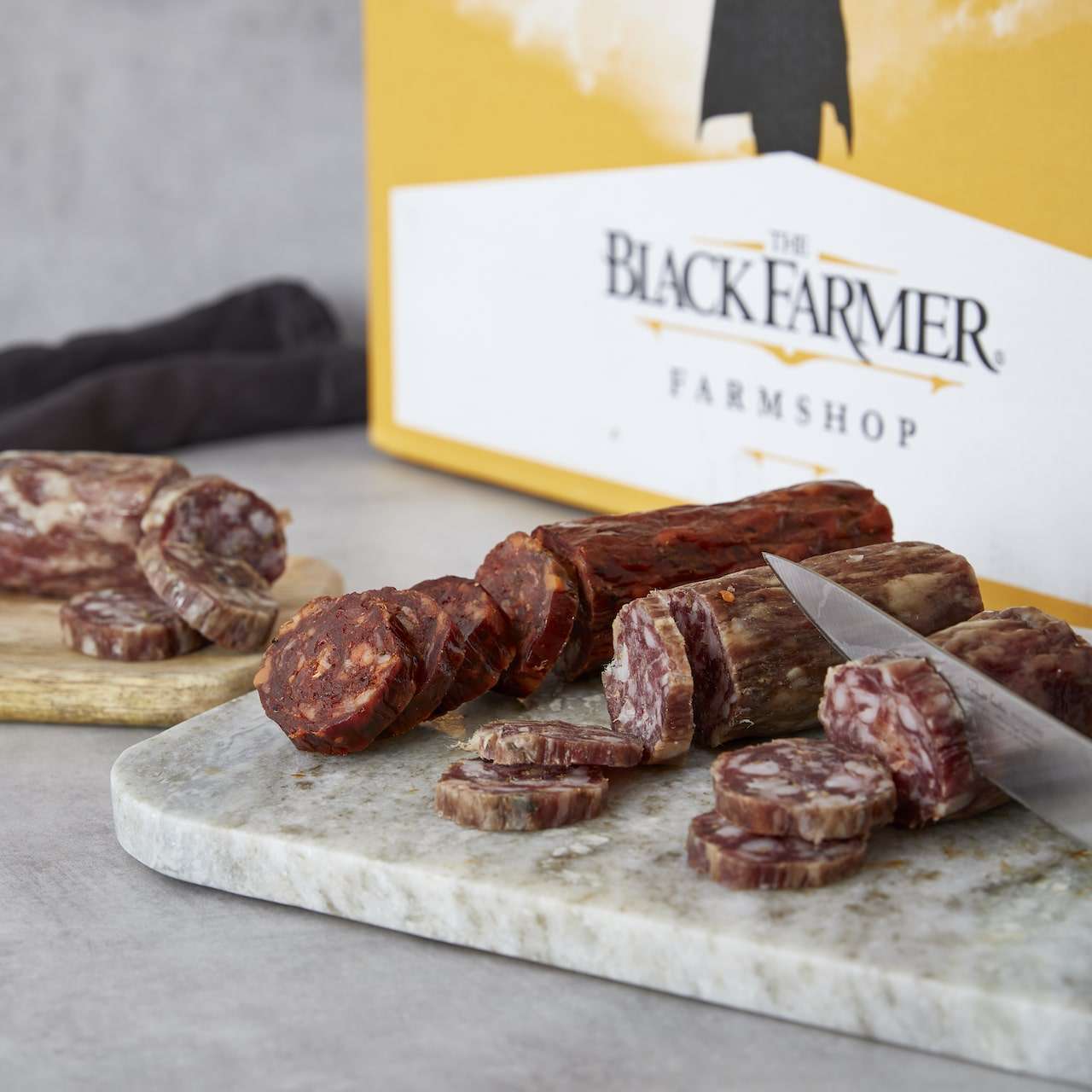Salami The Black Farmer Charcuterie Tasting box is perfect for any get together as a tasty starter or simply a delicious snack or unique gift. <h4 class="bundled_product_title product_title"></h4>  