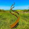 XL Exterior Rustic Spiral Fire Energy Flowing Organic Metal Garden Stake Yard Art  Sculpture  Gift   Present - Image 2
