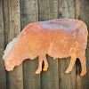 Medium Exterior Rustic Sheep Lamb Farm Animal Garden Wall Hanger House Gate Fence Sign Hanging Rusty Metal Art Sculpture  Gift - Image 2