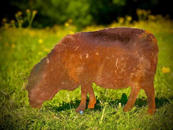 WELCOME TO THE RUSTIC GARDEN ART SHOP Here we have one of our. Medium Exterior Rustic Rusty Metal Sheep Lamb Farm Animal Garden Stake Art Sculpture Gift Sizes & Measurements: 37cm x 23cm Made From 2mm Mild Steel.