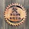 Exterior Rustic Dads Shed Sign Dad    Father  Dad Present Garden Wall Art Shed Sign Hanging Metal Rustic Art  Gift   Present