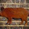 Large Exterior Rustic Rusty Pig Farm Animal Garden Wall Hanger House Gate Fence Sign Hanging Metal Art Shed Sculpture  Gift - Image 2