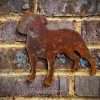 Large Exterior Rustic Rusty Staffordshire Bull Terrier Staffy Dog Garden Wall Hanger House Gate Fence Sign Hanging Metal Art Sculpture