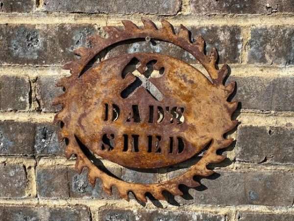 WELCOME TO THE RUSTIC GARDEN ART SHOP Here we have one of our. Exterior Rustic Dads Shed Sign Dad Gift Fathers Day Father Gift Dad Present Garden Wall Art Shed Sign Hanging Metal Rustic Art Gift Sizes:
30cm x 30cm Perfect for any dad! Made From 2mm Mild Steel.