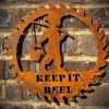 Exterior Small Rustic Keep It Reel Fishing  Lake Sign Water Dad Present Garden Wall Art Shed Sign Hanging Metal Rustic Art  Gift