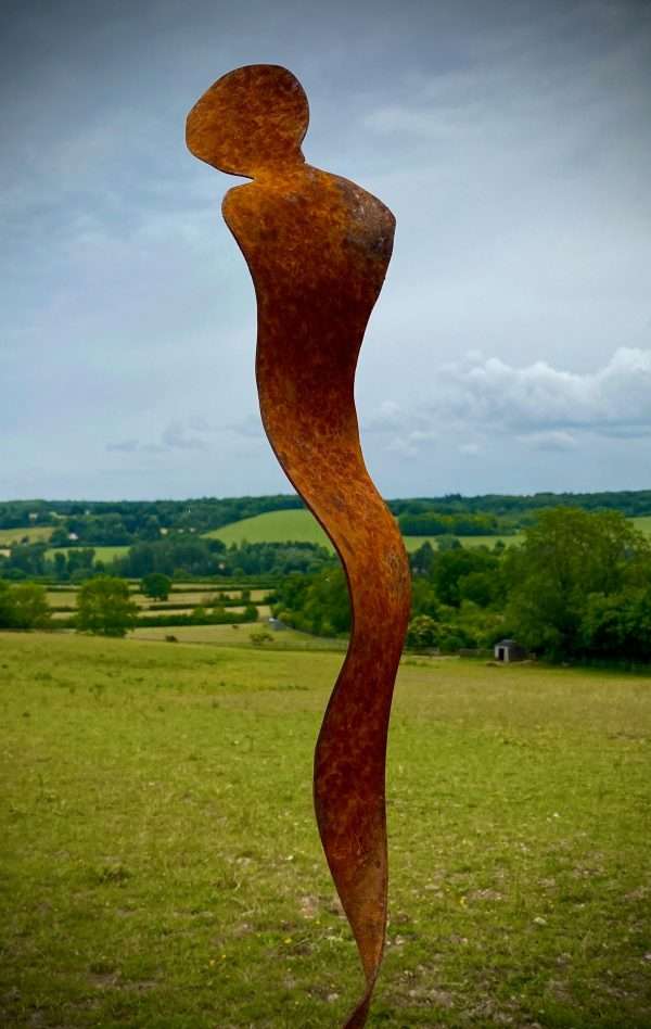 WELCOME TO THE RUSTIC GARDEN ART SHOP Here we have one of our. Rustic Metal Garden Figure Female Abstract Silhouette Sculpture -
Contemporary Art - Yard Art / Lawn Art / Garden Stake These rustic garden stake makes a unique, versatile garden sculpture. Perfect in any flower bed lawn, planting area or garden to have your very own unique piece of affordable garden decor. Our Rustic/Rusty patina gives a natural and unique finish, which will continue to better with age. Our rustic garden art products require absolutely no maintenance! Sizes & Measurements:
XS - 55cm x 11cm x 6cm *PLEASE NOTE LARGE & XL CURRENTLY ONLY AVAILABLE TO BE SHIPPED TO THE UK*