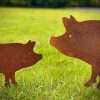 Medium Exterior Rustic Rusty Metal Pig Farm Animal Garden Stake Yard Art  Ornament Vegetable Patch Sculpture  Gift Fathers Day - Image 3
