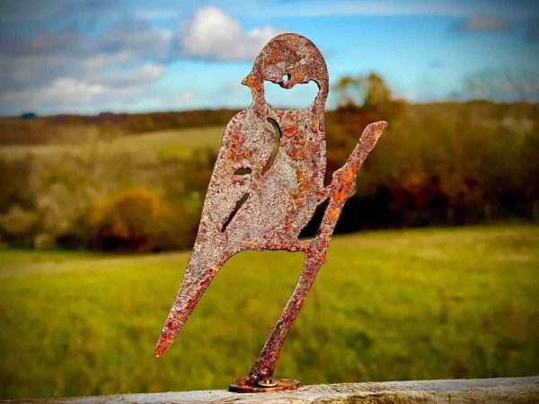 Exterior Rustic Great Tit Bird Wildlife Fence Topper Tree Art Garden Art Yard Art Flower Bed Metal Idea Gift - Image 2