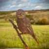 Exterior Rustic Great Tit Bird Wildlife Fence Topper Tree Art Garden Art Yard Art Flower Bed Metal Idea Gift - Image 3