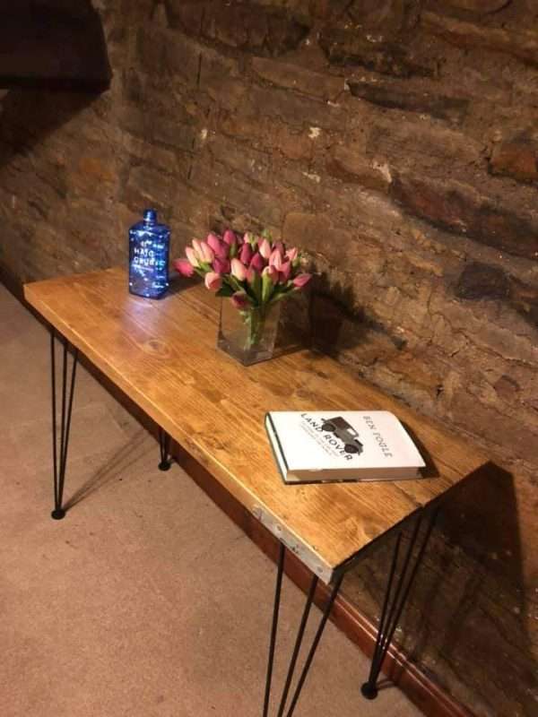 FB IMG 1645296773096 Handmade rustic coffee table / Reclaimed coffee table / Hairpin legs