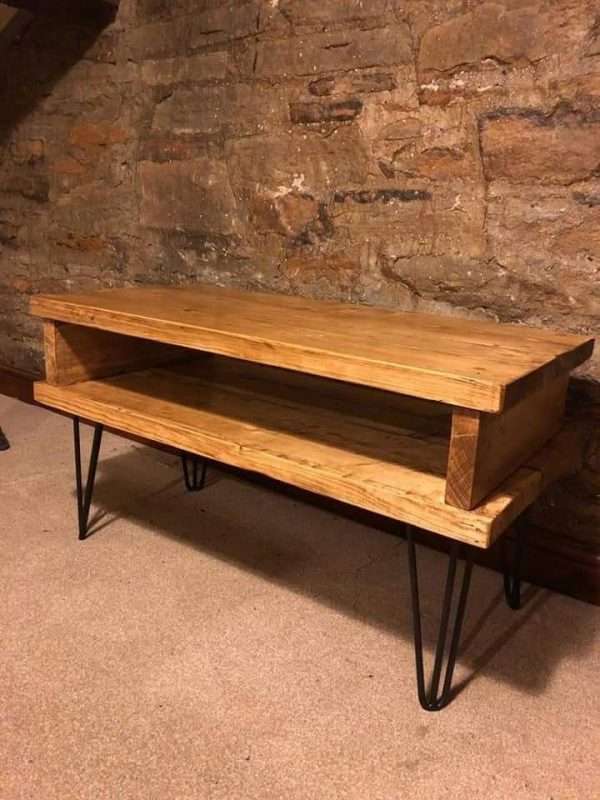 FB IMG 1645296985367 Handmade rustic coffee table / Reclaimed coffee table / Hairpin legs