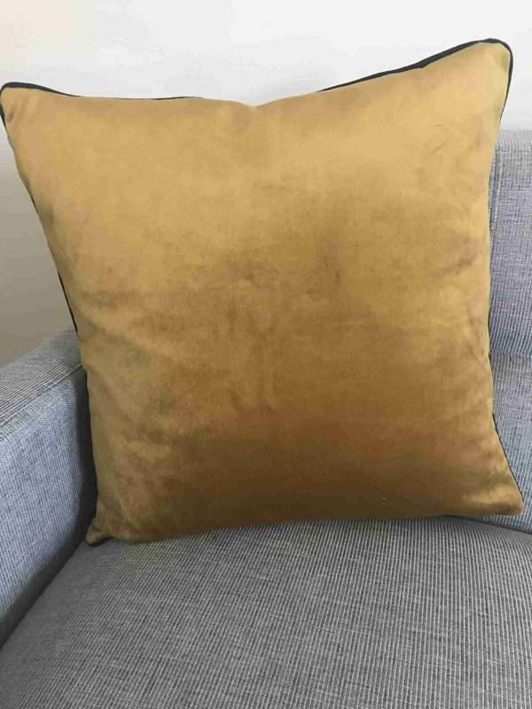 Cushion Cover hand made in William Morris inspired Pheasant Fabric with Velvet Fabric back - Image 4