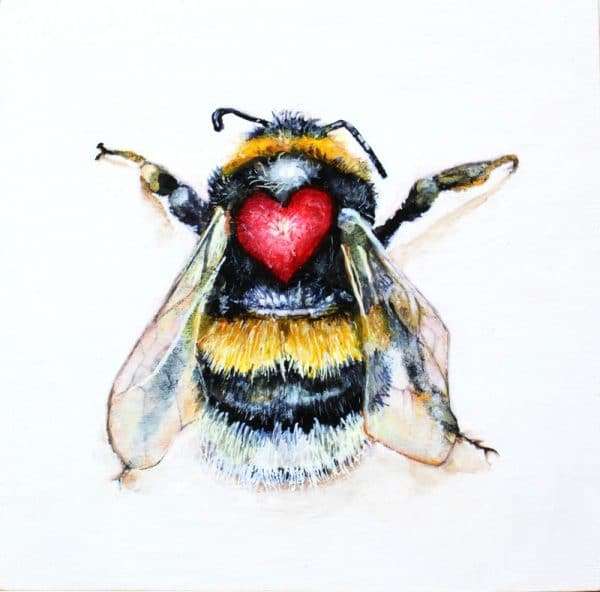 Love Bee Greetings Card Elizabeth Shewan Artist