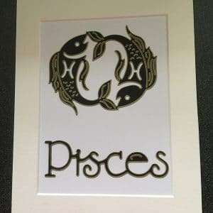 Pisces-Star-Sign-Mounted-Off White