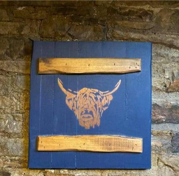 Highland Cow Wooden Wall Art - Image 4