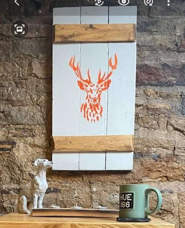 Stag Wooden Wall Art - Image 2