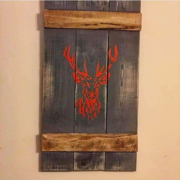 Stag Wooden Wall Art - Image 3