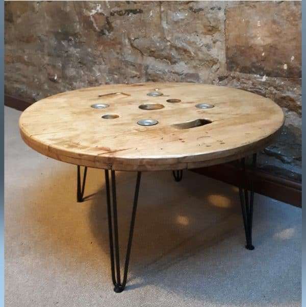 Handmade Cable Reel Table - Image 3