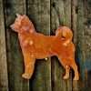 Small Exterior Rustic American Akita Husky Dog Garden Wall Hanger House Gate Fence Sign Hanging Rusty Metal Art Sculpture  Gift - Image 2