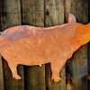 Large Exterior Rustic Rusty Pig Piggie Snout Farm Animal Garden Wall Hanger House Gate Fence Sign Hanging Metal Art Shed Sculpture - Image 2