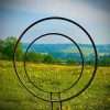 Small Rustic Metal Garden Ring Hoop Sculpture - Pair of Rusty Ring Circle Garden Stake Yard Art / Globe / Sphere  Art Yard  Gift - Image 4
