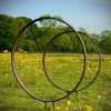 Small Rustic Metal Garden Ring Hoop Sculpture - Pair of Rusty Ring Circle Garden Stake Yard Art / Globe / Sphere  Art Yard  Gift - Image 7
