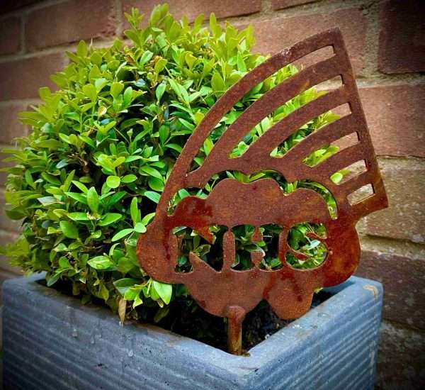 Rustic NHS Rainbow Metal Garden Stake Yard Art Window Box Ornament Flower Bed  Charity  Flower Pot Decor Present  Gift - Image 4