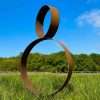 Exterior Rustic Circular Ring Hoop Metal Garden Stake Yard Art  / Flower Bed / Centre Piece Sculpture  Gift   Present - Image 4
