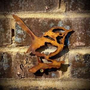 Large Exterior Rustic Wren Bird Garden Wall Art House Gate Fence Shed Sign Hanging Metal Rustic Bird Bath Bird Feeder Art  Gift