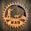 Large Exterior Rustic Dad Sign   Present Shooting Countryside Game Keeper Garden Wall Art Shed Sign Hanging Metal Rustic Art