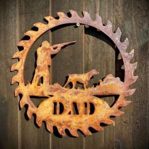 Large Exterior Rustic Dad Sign   Present Shooting Countryside Game Keeper Garden Wall Art Shed Sign Hanging Metal Rustic Art