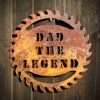 Large Exterior Rustic Dad The Legend Dad    Father  Dad Present Garden Wall Art Shed Sign Hanging Metal Rustic Art  Gift