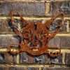 Medium Exterior Rustic Rusty Chihuahua Little Dog Head & Paws Garden Wall Hanger House Gate Fence Sign Hanging Metal Art Shed Sculpture