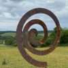 Medium Rustic Metal Swirl Whirl Hypno Retro Abstract 3D Garden Sculpture Yard Art  Stake  Gift   Present - Image 4