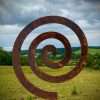 Medium Rustic Metal Swirl Whirl Hypno Retro Abstract 3D Garden Sculpture Yard Art  Stake  Gift   Present - Image 5