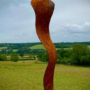 XL Rustic Metal Garden Figure Female Abstract Silhouette Sculpture -Contemporary Art - Yard Art /  Art / Garden Stake  Gift