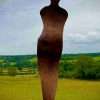 Small Rustic Metal Garden Figure Female Abstract Silhouette Sculpture -Contemporary Art - Yard Art /  Art / Garden Stake  Gift - Image 2