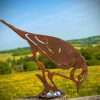 Exterior Rustic Rusty Metal Blue Tit Bird Drinking Garden Fence Topper Yard Art Shed Post Gate Animal Sculpture  Gift   Present - Image 4