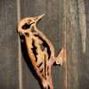 Exterior Rustic Woodpecker Woodland Bird Garden Wall Art House Gate Fence Shed Sign Hanging Metal Rustic Bird Bath Bird Feeder Art - Image 2