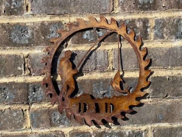 Exterior Rustic Dad Sign Dad    Father  Dad Present Fishing Garden Wall Art Shed Sign Hanging Metal Rustic Art  Gift   Present - Image 2