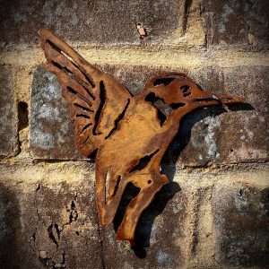 Large Exterior Rustic Kingfisher Water Bird Garden Wall Art House Gate Fence Shed Sign Hanging Metal Rustic Bird Bath Bird Feeder Art